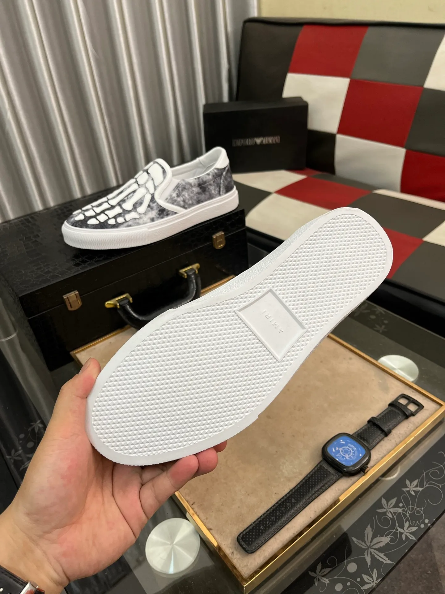 Men's men's shoes 💰420⌚️⌚️miri star shoes bone moral training shoes casual shoes amiri 2025 spring and summer star shoes bone moral training shoes micro-shaped body, the bone weaving pattern made of multi-layer genuine leather is more three-dimensional, slightly thicker and rich, and all elements are just right! The details are just right. Size: 38 to 444️⃣Colors available